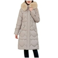 Ženski zimski kaputi dugački sa haubicom Trendy Cleance modna jakna s dugim rukavima u pamučnom jaknu