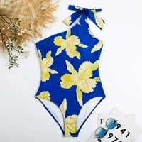 Zapadni kupaći kostimi za žene Ženske kupaće kostime jednodijelno Halter Retro Blue XL