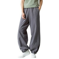 Durtebeua Yoga Duks udobne sportske hlače sa visokim strukom sa džepovima Casual Hlače za žene labave