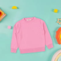 Rovga majica za djevojku Dječja dječja dječja dječaka Čvrsta boja Osnovni pulover Pleteni džemper Dječji