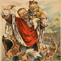 Crtani film prikazuje William Taft kao izbor predsjednika Theodore Roosevelta. Jednom u kancelarijskoj