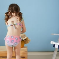 Honeeladyy One kupaći kostimi za kupalište za djevojčice Djevojke Dječje djevojke Dječji kupaći kostim cvijet Dolphin Print Beach Ruffle Bikini odijelo