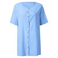 Ljetne bluze za žene ljetne casual bluza za lakvice za slobodno vrijeme 6XL