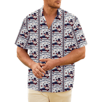4. jula muške havajske majice USA Nacionalna zastava grafička 3D košulja 3D ispis dnevno praznični rukavac 3D odjeća za tisak Odjeća ležernog ljeta