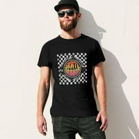 Skateboarding i skejtbord u New Yorku City Muška grafička majica Vintage kratki rukav Sport TEE Crni