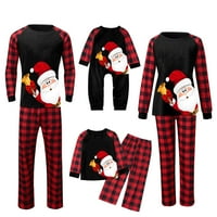 Dezsed Family Božićne pidžame Podudarni setovi Žene Momy Santa's Deer ispisani Top + hlače Xmas Sleep