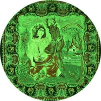 Ahgly Company u zatvorenom okruglom medaljonima zelene francuske prostirke, 6 'runda