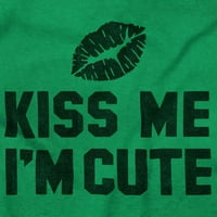 Poljubi me, ja sam sladak Saint Patricks Dan Zip Hoodie Dukserice Žene Brisco brendovi s