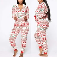 Kiapeise Women božićno stablo uzorak dugih rukava pidžamas needneed oneshowewic