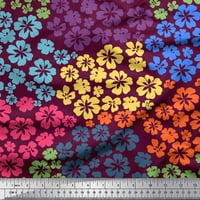 Soimoi Poly Georgette Tkaninski umjetnički cvijet otisak šivaći tkaninu širok