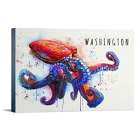 Washington, hobotnice, akvarel