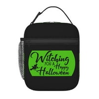Vještica vas sretna halloween torba za ručak izolirana nepropusna ručak za ponovnu upotrebu Velikog