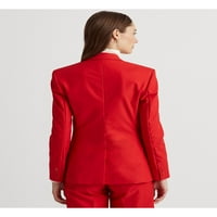 Ralph Lauren ženski crveni džepni spušten obložen gumb dolje za rad jaknu za blejler 10