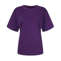 Njoeus majice za žene obrezine košulje kratkih rukava Ženske radne vrhove kratkih rukava bluza smiješna