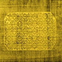 Ahgly Company Zatvoreni pravokutnik perzijski žuti boemski prostirke, 7 '9 '