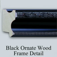 A. Blakston Black Ornate Wood uokviren dvostruki matted muzej umjetnosti pod nazivom - Weavers-Narandžasti