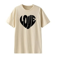 Plus Veličina Valentinovana majica TOP LOBE Heart Print Casual Graphic Tees Fashion Proljeće Ljeto Vrhovi bluza
