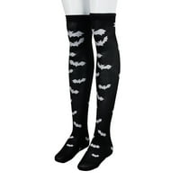 Čarape Pair Žene HOLWAN HALLOWEEN Vjetrovitosti Visoki čarape Naravnanje preko koljena crna
