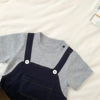 Djevojke za bebe jednodijelni Rompers dječaci kratki rukav patchwork bodi odjeća odjeća 12-mjeseci