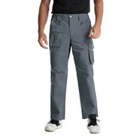 Lilgiuy muške modne casual multi džepne kombinezone hlače otporne na habanje elastična čvrsta boja vojni
