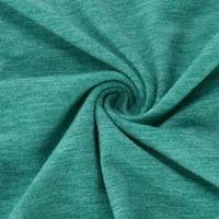 Odeerbi majice za žene Ležerne prilike s dugim rukavima V-izrez za patchwork labave bluze majice zeleno