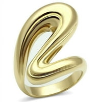Zlatni mesingani prsten od zlatnog iona bez kamena, veličine 6