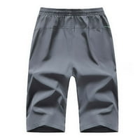 Muške hlače za čišćenje muškaraca čvrste elastične struice obrezane hlače Brze suhe hlače Sportske kratke