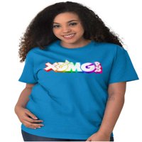 Pop Neon Rainbow Outline Logo Ženska grafička majica Tees Brisco Marke X