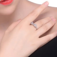 Yubnlvae prstenovi Pribor Prsten Diamond Angagement Ženska princeza Zirc na personaliziranim prstenovima
