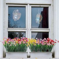 GUSTAVE BUNDLES Umjetno cvijeće Lažne biljke FAU UV otporne na ljubičaste cvijeće plastični grmlje zatvorene