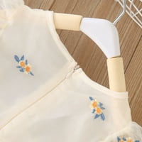 B91XZ maturane haljine za tinejdžerske toddler djevojke kratki rukav cvjetni vez tulle ruffles princeze