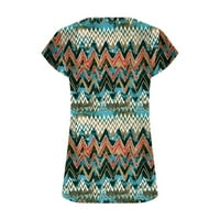 Gnobogi ljetni vrhovi za žene V izrez čipke cvjetne printom majice bez rukava Ležerne prilike plus veličina