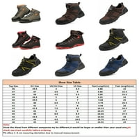 Gomelly Muška sigurnost čipke za čipke za radne čizme za zaštitu otporna na klizanje čizme izdržljive radne cipele planinarenje građevinske čizme smeđe # 8