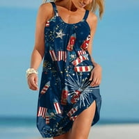 Žene Ljeto plaža Proljeće Striped Print Slatka haljina Swing Cover Up sandress casual blesing haljina