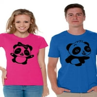 Awkward Styles Par košulje Par odgovarajuće majice Panda T majice za parove Savršeni poklon za Valentinovo
