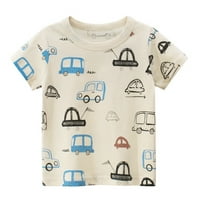 Dječak dečiji dečji dečji automobili kratki rukovi Crewneck T majice na vrhu tee odeće za decu 4 godine