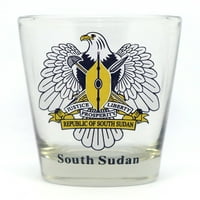 Sudan Južni grb snimljeno staklo