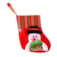 Yebay Božićne čarape Viseći ukras Santa Claus Elk Snowman Bear uzorak Dizajn Stranka Dekoracija Oprema za poklon bag čarape Privjesak Xmas Decoration Dječji poklon