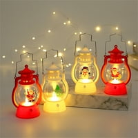 Božićna svijeća noćna svjetla mini ukrasna fenjera sa toplim LED svjetlom visim fenjera za božićno ukrašavanje