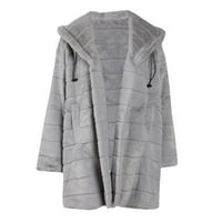 Ženski kaput dugih rukava kaput toplije jakna kaput Otibar sivi xxl