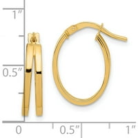 14k žuti zlatni polirani dvostruki obruči proizvedeni u Italiji TF1288