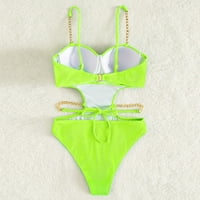 SKPBlutn kupaće kostimi za žene čipke up lanac kupaći kostim za kupaći kostim na plaži