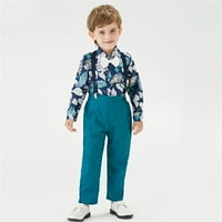 Dječačka odjeća za dječaka dječaka odjeća za djecu za djecu košulju pantalone postavljena odjeća mornarsko