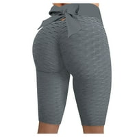 Adviicd Petite kratke hlače za žene Ženske joge hlače sa džepovima Ženske modne čvrste gaćice hlače tanke kratke hlače visoke struke Sportske hlače Grey XXL
