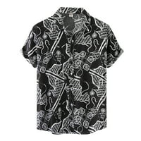 Rovga Havajske košulje za kuglanje za muškarce Fashion Floral Hawaii Ispiši vrhunske modernog kratkih