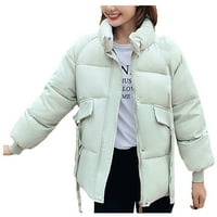 Ženska modna jakna s dugim rukavima od pune boje pamučnog kaputa jakna omotač hot6sl4883464