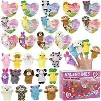 Day Day za Valentine s lutkama za životinje za dječje zabave Favori, nagrada za učionice, Poklon razmjene, Valentine's Greates kartice