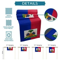 Haiti Nacionalni zastava Dan plava crvena stola trkač Početna Vjenčana stola Zastava zastava MAT Centerpieces Dekoracija Strana Ronjenje Dugi stolnjak