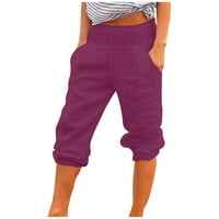 Zodggu ženske hlače sa širokim hlačama pamučne pantalone ravne hlače Ljetne trendy casual pants udobne