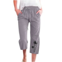 Gacuw posteljine za žene široke nožne hlače plus veličina dugih hlača nacrtni ležaj pantalone Duks Ležerne